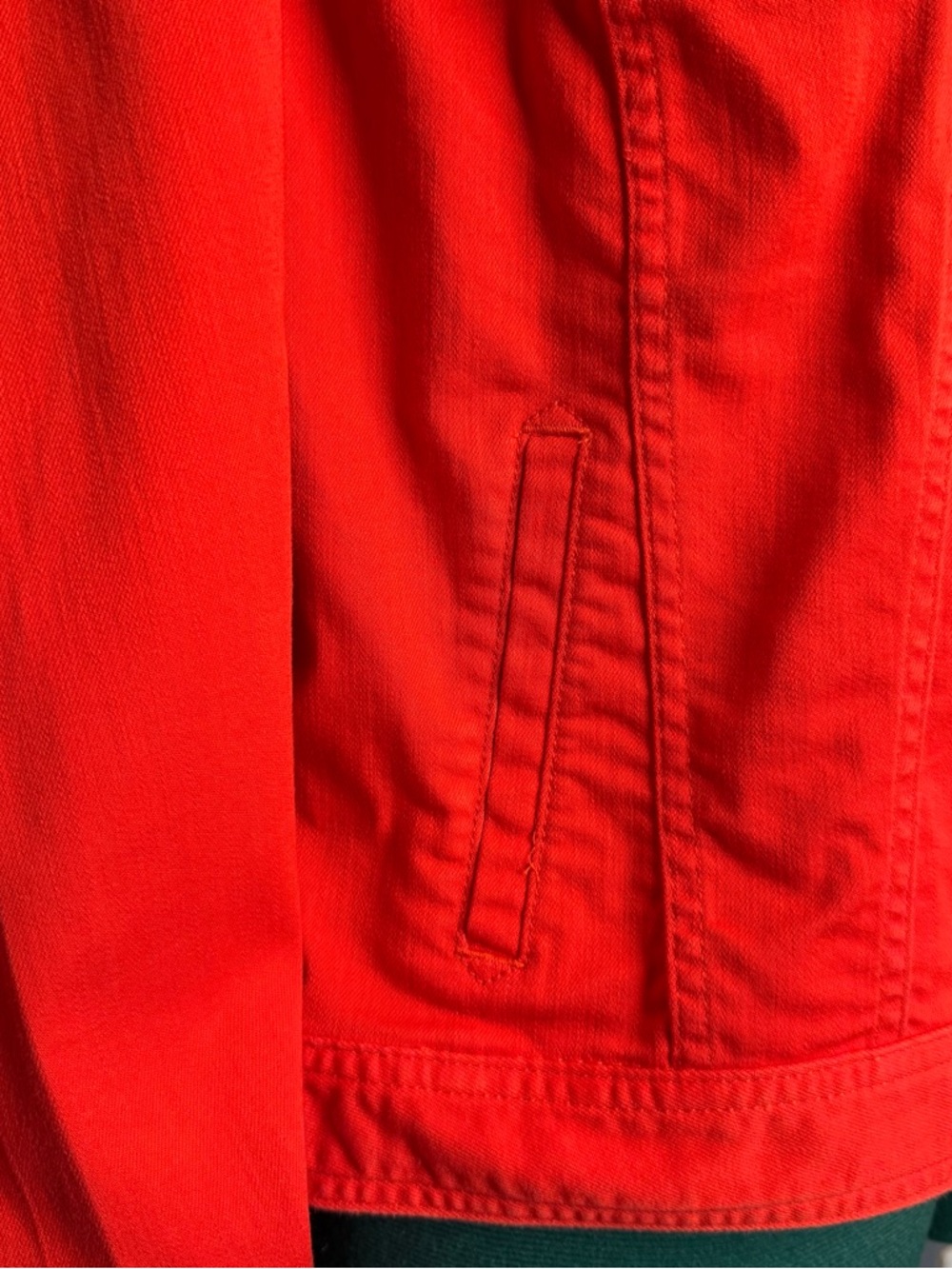 Talbots Bright Red Utility Jacket Structured Button Front Layer Size XL - Picture 11 of 13
